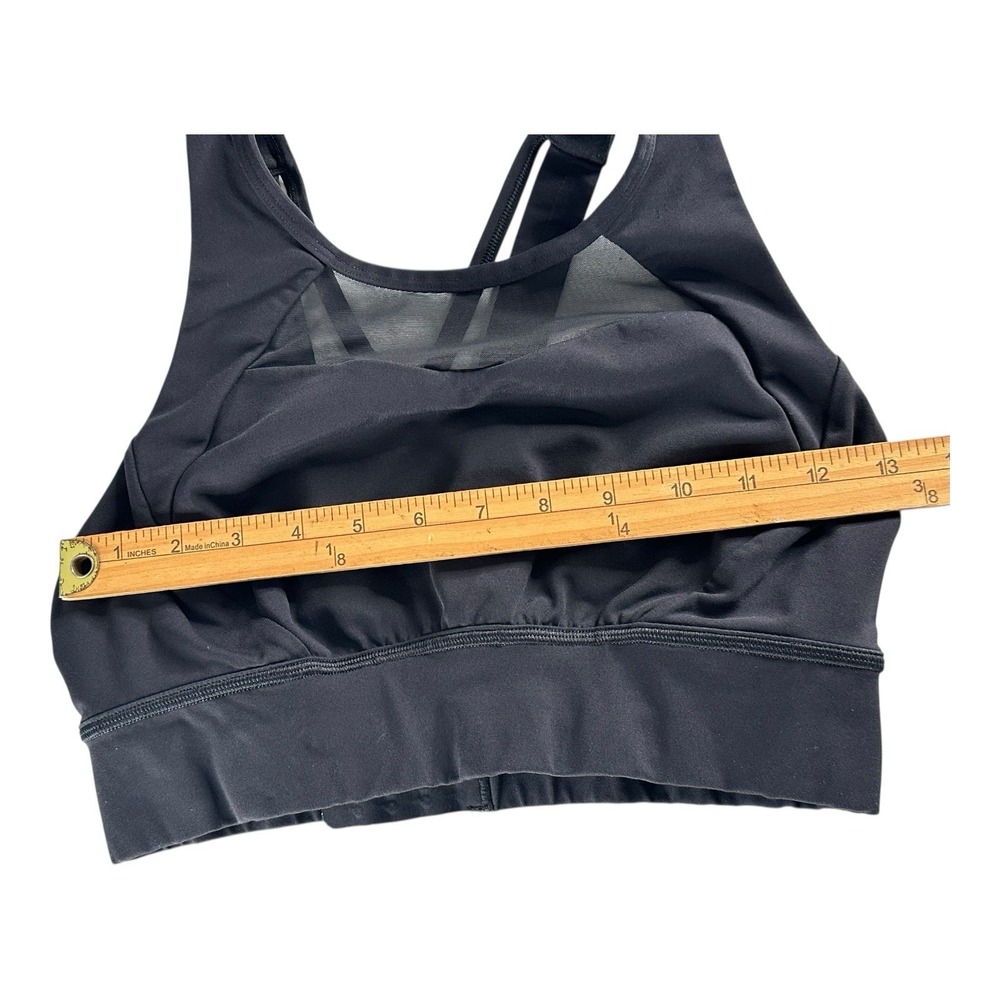 Lululemon Womens Athletic Hook & Clasp Back Racerback Black Sports Bra Size 8 - Picture 7 of 9